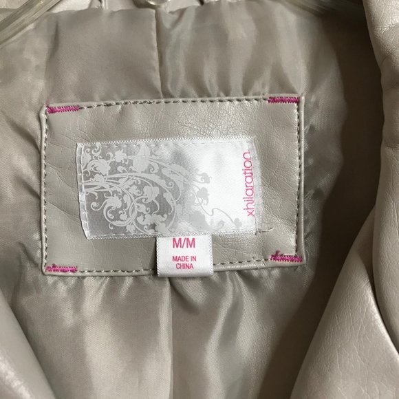 Xhilaration Cream Faux Leather Jacket - Picture 6 of 8